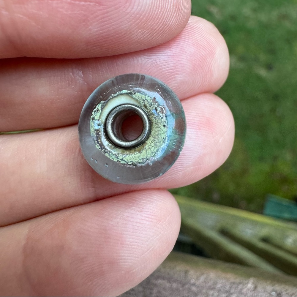 Trollbeads Silver Mountain TGLBE-20046 Retired Glass Bead 925S LAA - Picture 7 of 10